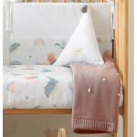 Bimbidreams Κουβέρτα Πλεκτή με Fleece Coralina Σάπιο Μήλο 80x110εκ. 663000RE