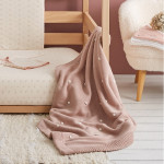 Bimbidreams Κουβέρτα Πλεκτή με Fleece Coralina Σάπιο Μήλο 80x110εκ. 663000RE