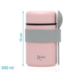 Kiokids Θερμοδοχείο Φαγητού με Κουταλάκι 500ml Ροζ 3598 Kiokids Θερμοδοχείο Φαγητού με Κουταλάκι 500ml Ροζ 3598