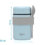 Kiokids Θερμοδοχείο Φαγητού με Κουταλάκι 500ml.Σιέλ 3597