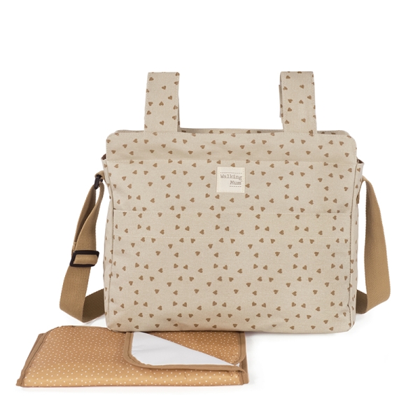Walking Mum Τσάντα Αλλαξιέρα Poppy Cinnamon Hearts 1120800321