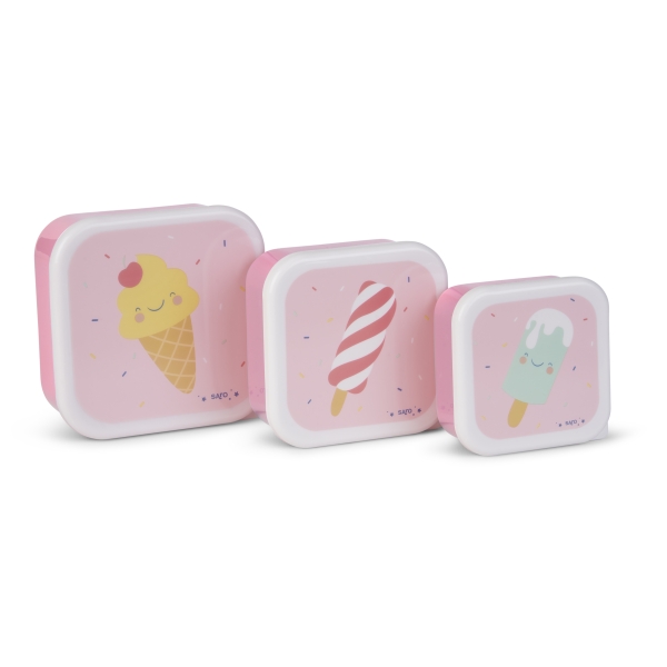Saro Ταπεράκια Φαγητού Saro Ice creams (Σετ 3τμχ) 70006