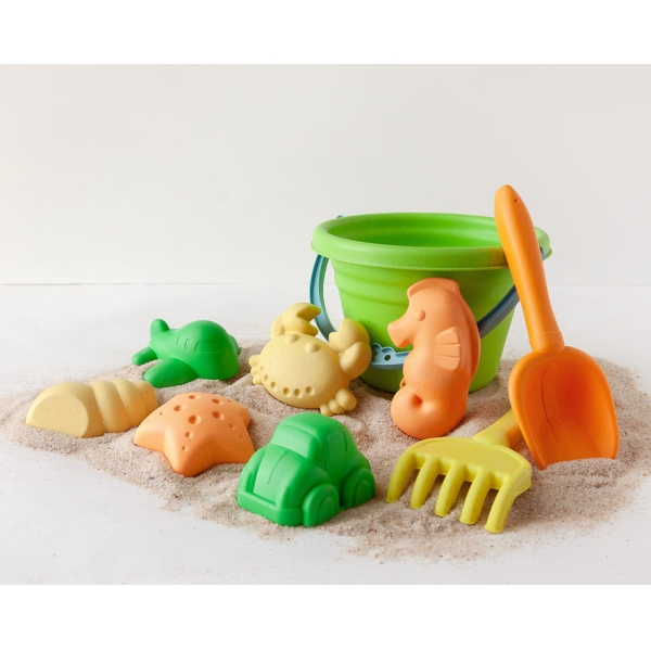 Kiokids Σετ Κουβαδάκια Παραλίας Green 9τμχ.18m+ 4310