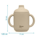 Kiokids Εκπαιδευτικό Ποτηράκι Σιλικόνης 120ml Μπεζ 4253 Kiokids Εκπαιδευτικό Ποτηράκι Σιλικόνης 120ml Μπεζ 4253