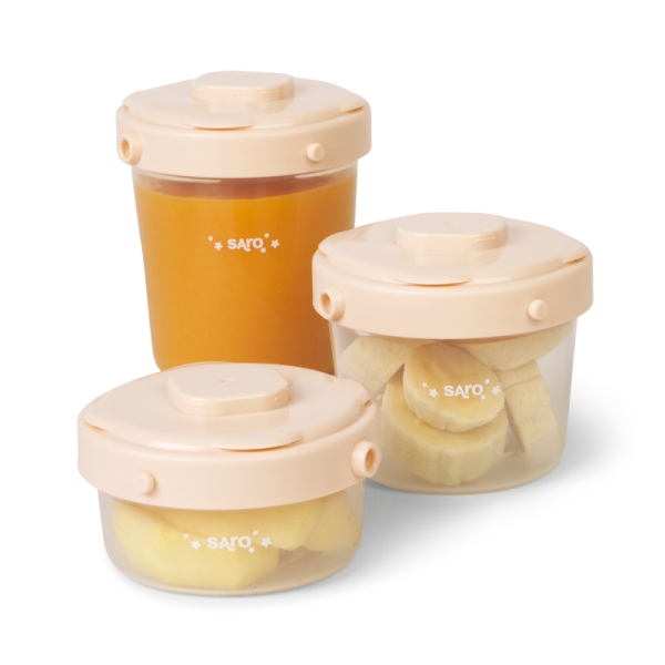 Saro Δοχεία Τροφίμων Saro Cream (Σετ 3τμχ) 25642
