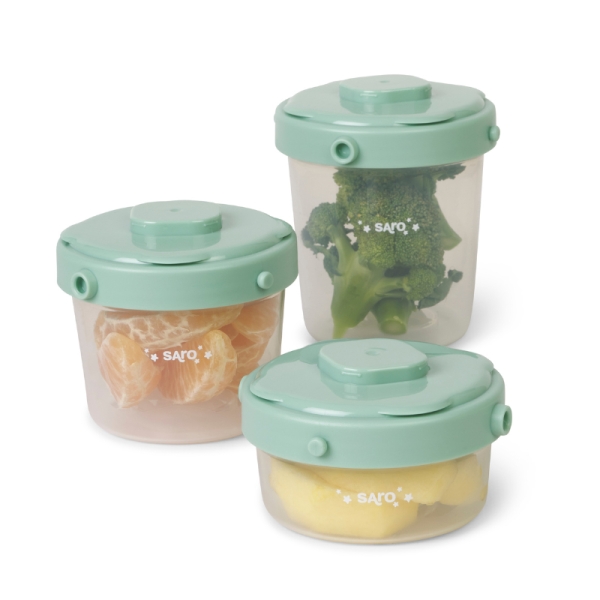 Saro Δοχεία Τροφίμων Saro Mint (Σετ 3τμχ) 25641