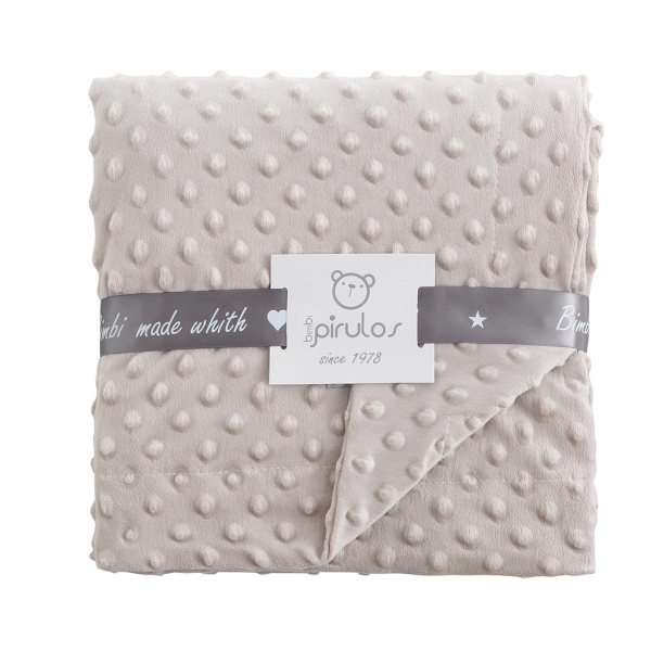 Bimbidreams Κουβέρτα Microfiber Dots Γκρι 80x110εκ. 64005130