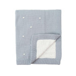 Bimbidreams Κουβέρτα Πλεκτή με Fleece Coralina Μπλε 80x110εκ. 663000AG