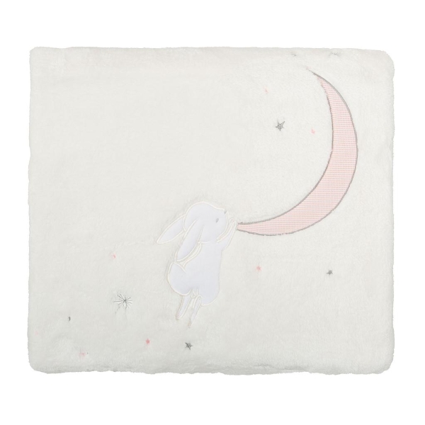 Bimbidreams Κουβέρτα Κούνιας Bunny Microline Ροζ 110x140εκ. 85961014