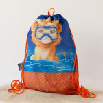 Kiokids Αδιάβροχη Τσάντα Παραλίας Safari Fun Orange 5L. 38x30εκ. 5145