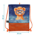 Kiokids Αδιάβροχη Τσάντα Παραλίας Safari Fun Orange 5L. 38x30εκ. 5145