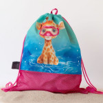 Kiokids Αδιάβροχη Τσάντα Παραλίας Safari Fun Fuchsia 5L. 5144