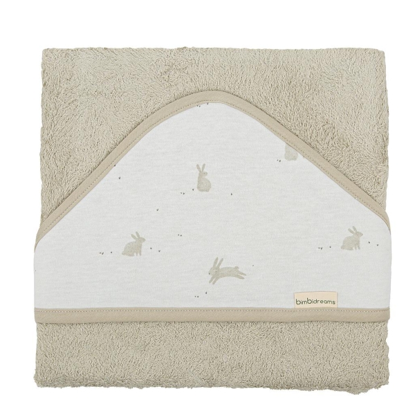 Bimbidreams Κάπα Μπουρνούζι Bunny Λαδί 100x100cm. 00752216