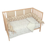 Bimbidreams Βρεφική Φωλιά Ύπνου Πλεξούδα Με Memory Foam "Sand" 85x62 εκ. 733TEX00