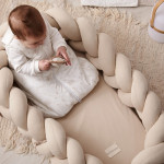 Bimbidreams Βρεφική Φωλιά Ύπνου Πλεξούδα Με Memory Foam "Sand" 85x62 εκ. 733TEX00