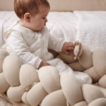Bimbidreams Βρεφική Φωλιά Ύπνου Πλεξούδα Με Memory Foam "Sand" 85x62 εκ. 733TEX00