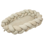 Bimbidreams Βρεφική Φωλιά Ύπνου Πλεξούδα με Memory Foam "Olive" 85x62 εκ. 733TEX06