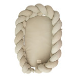 Bimbidreams Βρεφική Φωλιά Ύπνου Πλεξούδα με Memory Foam "Olive" 85x62 εκ. 733TEX06