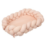Bimbidreams Βρεφική Φωλιά Ύπνου Πλεξούδα Με Memory Foam "Pink" 85x62 εκ. 733TEX04