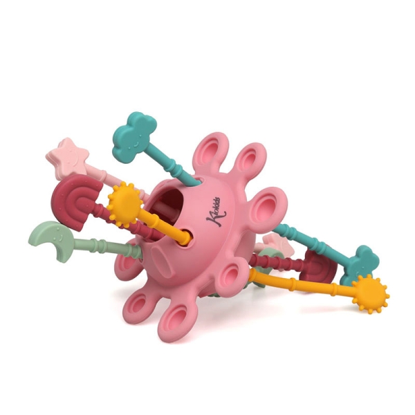 Kiokids Μασητικό Σιλικόνης Planet Ροζ 25εκ 6593