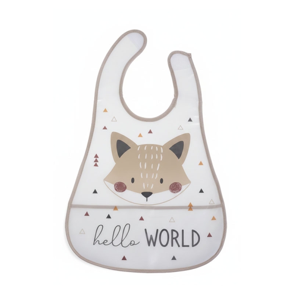 Gamberritos Αδιάβροχη Σαλιάρα PEVA με Τσέπη Hello World 11025-2