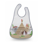 Gamberritos Αδιάβροχη Σαλιάρα PEVA με Τσέπη Little Indians 11025-3