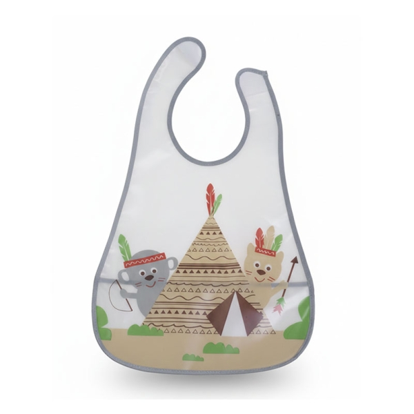 Gamberritos Αδιάβροχη Σαλιάρα PEVA με Τσέπη Little Indians 11025-3