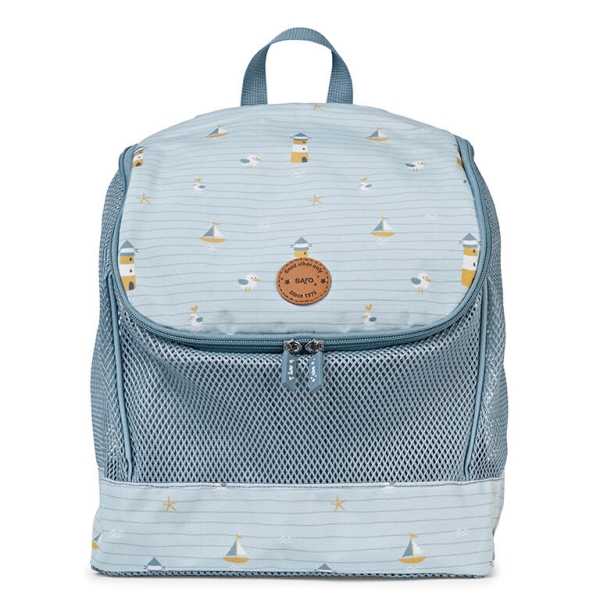Saro Αδιάβροχο Τσαντάκι Backpack με δίχτυ Navy Hugs 61523