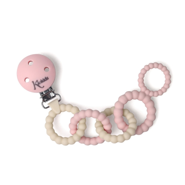 Kiokids Κλιπ Πιπίλας Σιλικόνης Ροζ 0m+ 6460