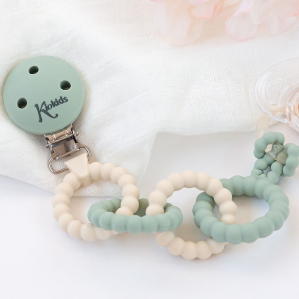 Kiokids Κλιπ Πιπίλας Σιλικόνης Μέντα 0m+ 6633