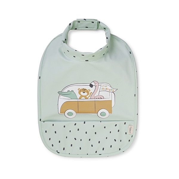 Saro Αδιάβροχη Σαλιάρα με Velchro Little Explorers 16573