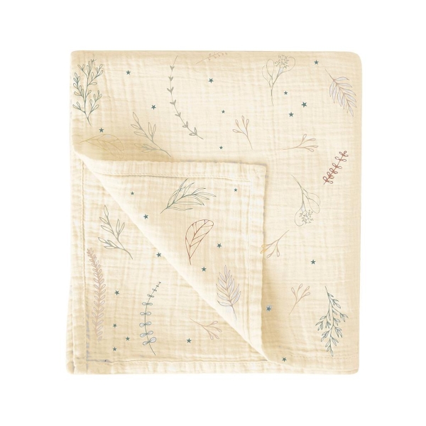Bimbidreams Μουσελίνα Bamboo Botanic Ivory 120x120εκ. 56441802