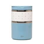 Kiokids Θερμόδοχείο Φαγητού με 2 Θαλάμους Σιέλ 930ml. 5491