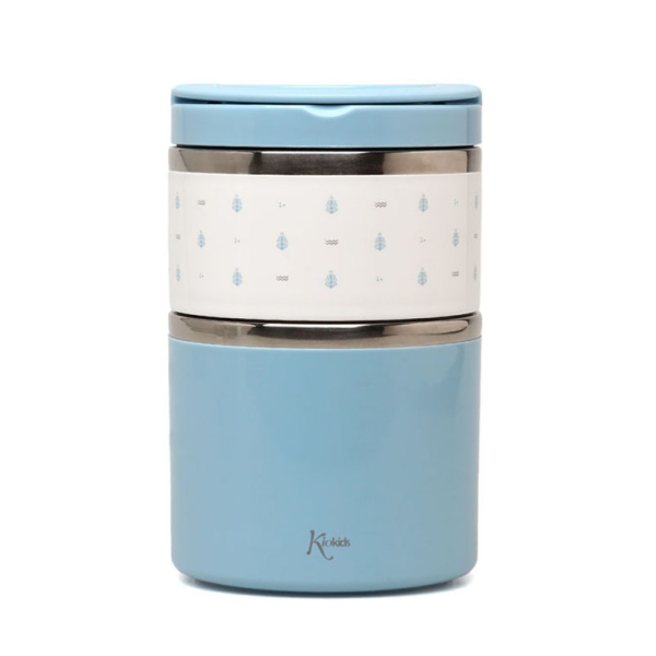 Kiokids Θερμόδοχείο Φαγητού με 2 Θαλάμους Σιέλ 930ml. 5491