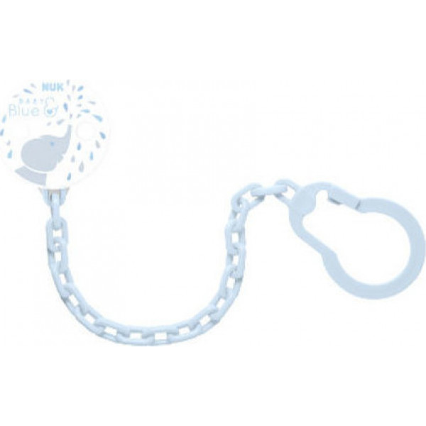 Nuk Αλυσίδα Πιπίλας Baby Blue Ελεφαντάκι