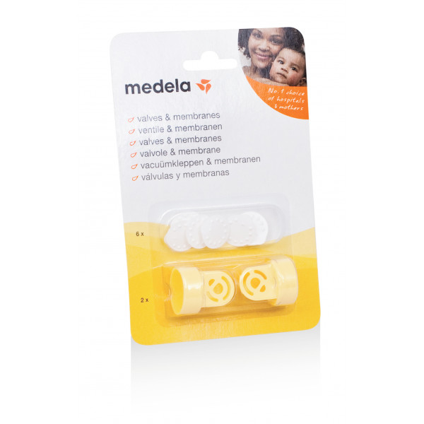Medela Σετ 2τμχ Βαλβίδες & 6τμχ Μεμβράνες Θηλάστρων 800.0727