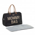 CHILDHOME Τσάντα Αλλαγής Mommy Bag Big Black Gold BR73456