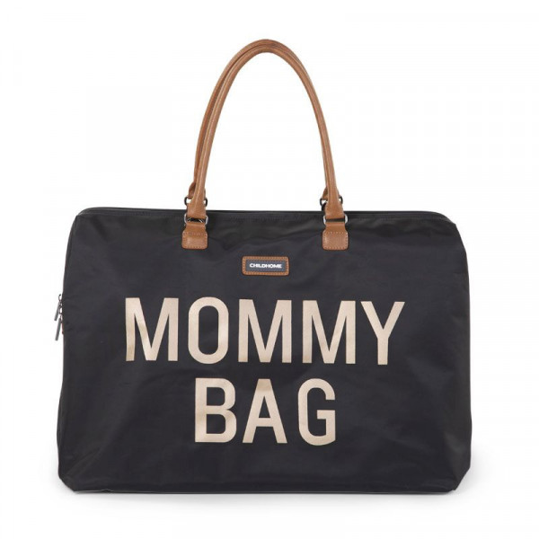 CHILDHOME Τσάντα Αλλαγής Mommy Bag Big Black Gold BR73456