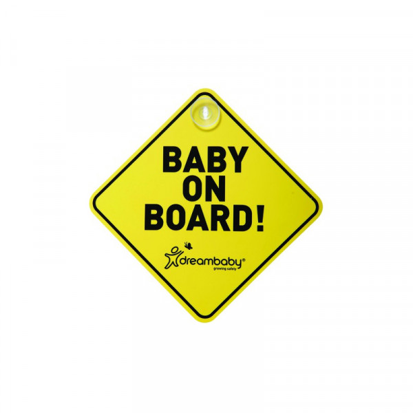 DreamBaby Baby on Board Sign Yellow / Black BR74717